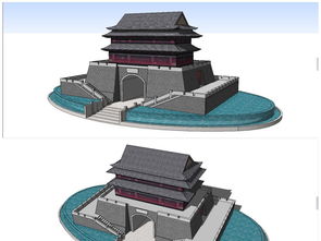 精品中式仿古古建筑鼓樓城門SU模型設計解析與下載指南
